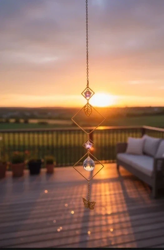 sun catcher attrape soleil losanges papillon.